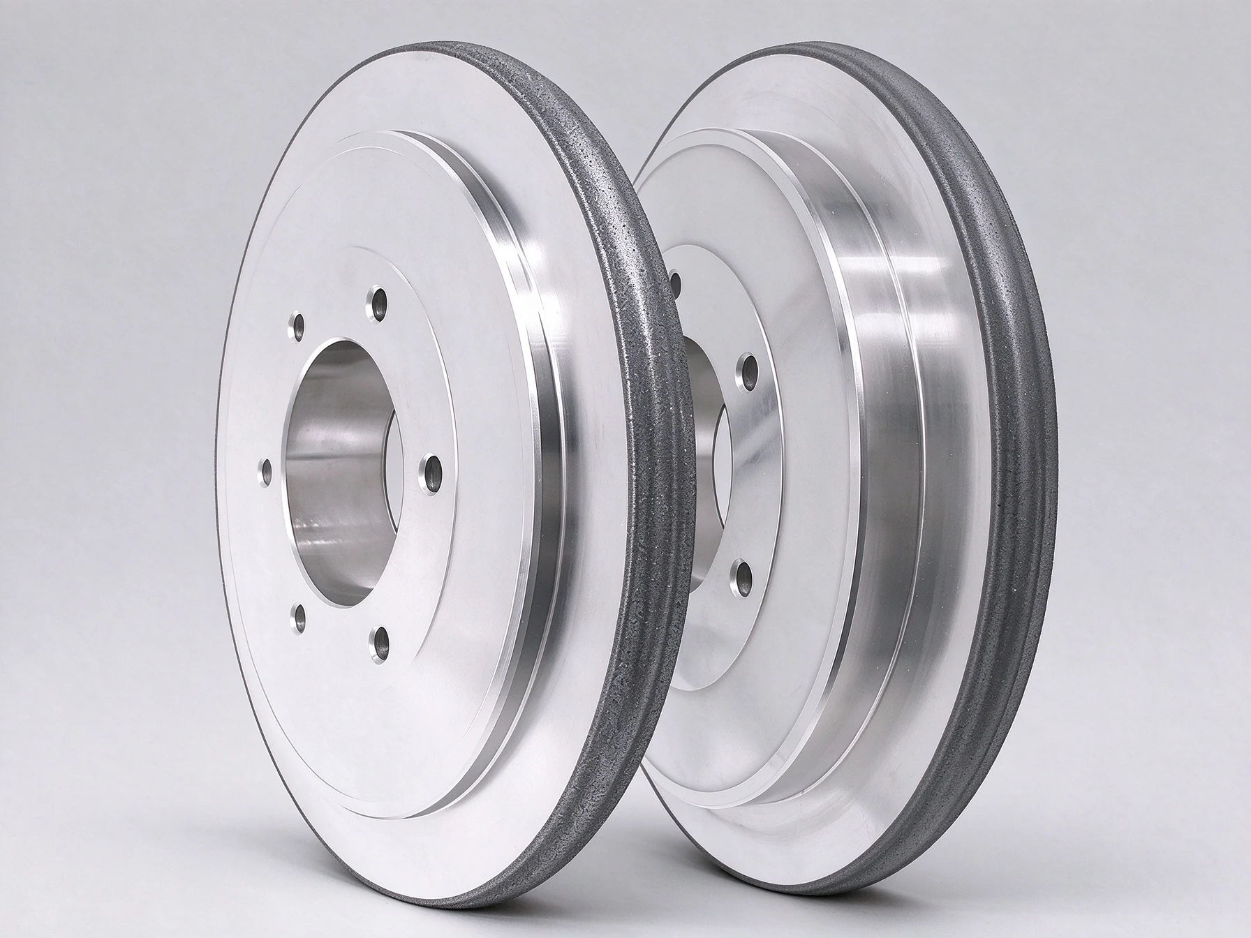 Customer-supplied visual of two grinding wheels