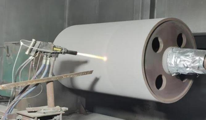 User-supplied photograph of a cylindrical workpiece during processing